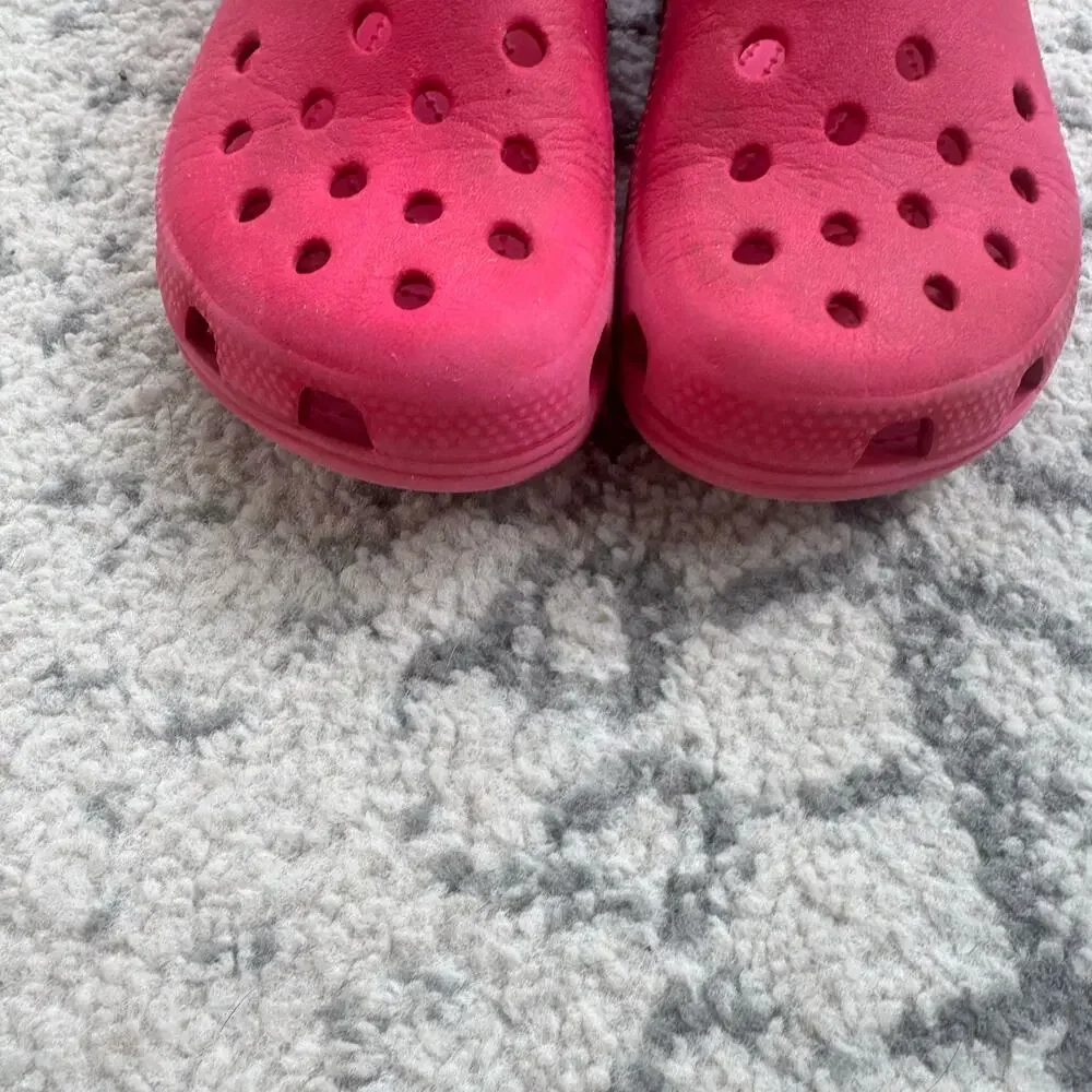 Girls Pink Crocs Size 13C